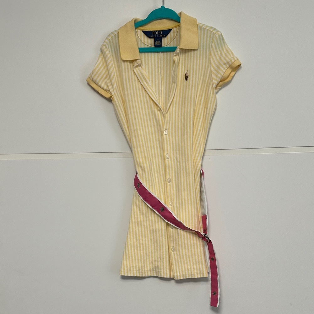 Polo Ralph Lauren Cream Striped Shirt Dress